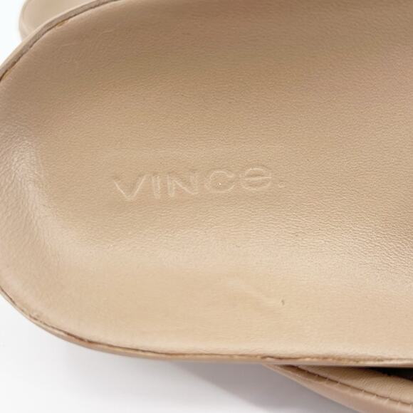 Vince Tan Leather Thong Espadrille Sandals Padded Casual Resort Womens Size 8 - Picture 9 of 11